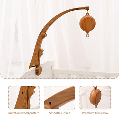 Baby Rattle Toy 0-12 Months Bed Bell Bracket Imitation Wood Grain Plastic Bed Bell Bracket Newborn Crochet Bed Bell Hanging Toys