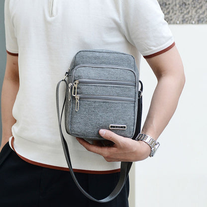 Men's Shoulder Bag Business Leisure Large Capacity Portable Handbag Zipper Multi Layer Waterproof Summer Male's Crossbody Bags