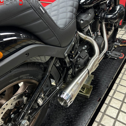 For Harley Softail Low Rider ST FXLRST 117 2025-26 Full Complete Exhaust System Swept-up Muffler Motorcycle Exhaust Pipes 2-In-1