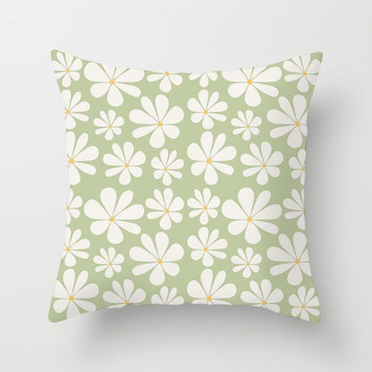 Sweet Mint Green Print Cushion Covers Fresh Art Pattern Geometric Pillowcase Fashion 45*45cm Decorative Throw Pillows Case