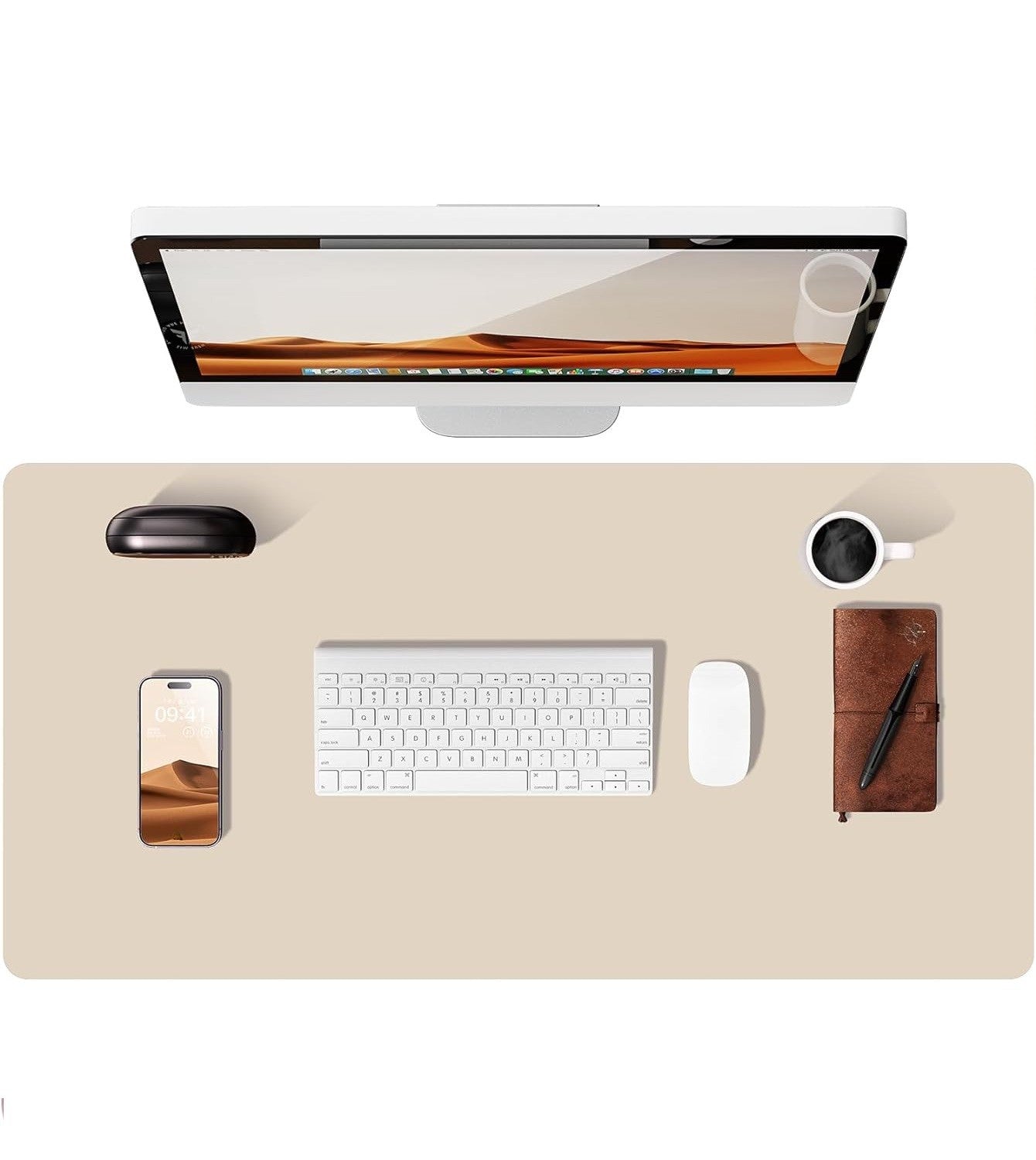 Leather Desk Mat | Computer Mat for Desk| Large Mouse Pad and Keyboard Mat | Desk Protector for Office