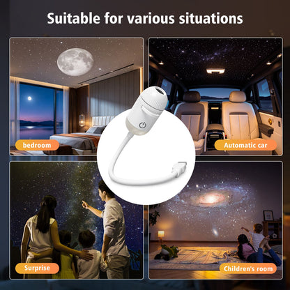 2-in-1 USB Ambient Light For Large Range Projection Atmosphere Multiple Scenes Adjustable Focus Distance Night Lighting Function