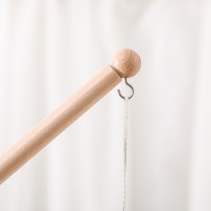 Baby Rattle Toy Bed Bell Bracket Wooden Mobile 0-12 Months Newborn Crochet Bed Bell Hanging Toys Holder Bracket Infant Crib Gift