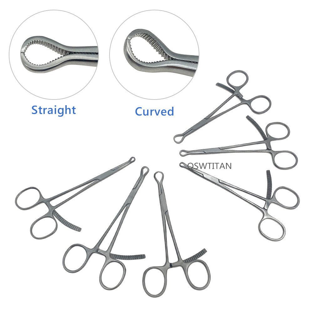 Pinça de Fixação Óssea Serrilhada Pequena Pinça Ortopédica Serrilhada Mini Pinça Óssea Pequena Ortopédica Instrumentos Veterinários
