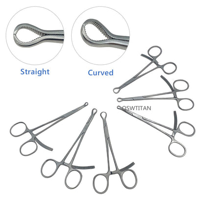 Pinça de Fixação Óssea Serrilhada Pequena Pinça Ortopédica Serrilhada Mini Pinça Óssea Pequena Ortopédica Instrumentos Veterinários