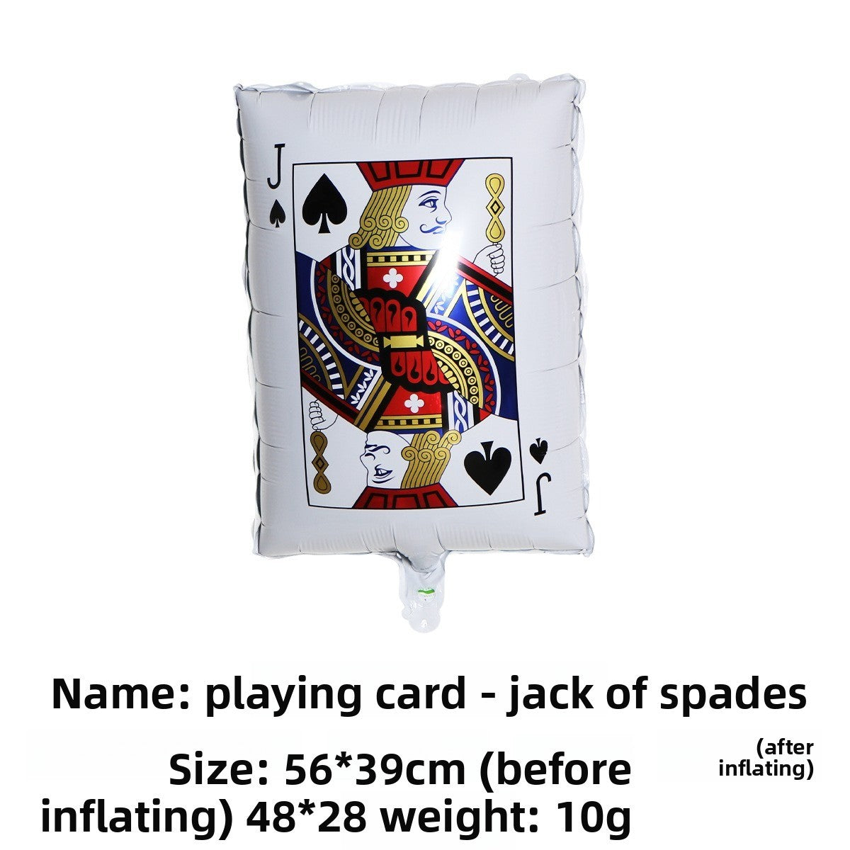 10Pcs Poker Cards Casino Balloon Aluminum Foil Balloons Wedding Christmas Party Shower Birthday Decoration Heart Club