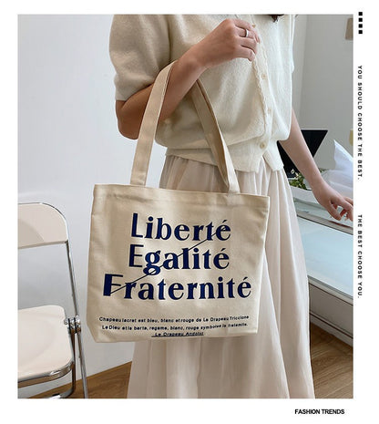 Canvas Women Handbags Shoulder Underarm Bag London Books Print Handbag Large Capacity Ladies Shopping Tote Bag Student Book Bags