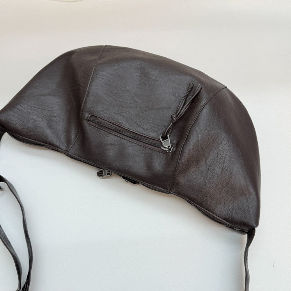 Small Niche Design Women's Large-Capacity Autumn and Winter Versatile Wide-Strap Single Shoulder Crossbody Dumpling Bag