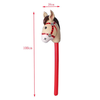 1/3/5pcs Inflatable Animal Theme Horsehead Stick Cowboy Giraffe Elephant Unicorn Cartoon Animal Baby Birthday Party Supplies