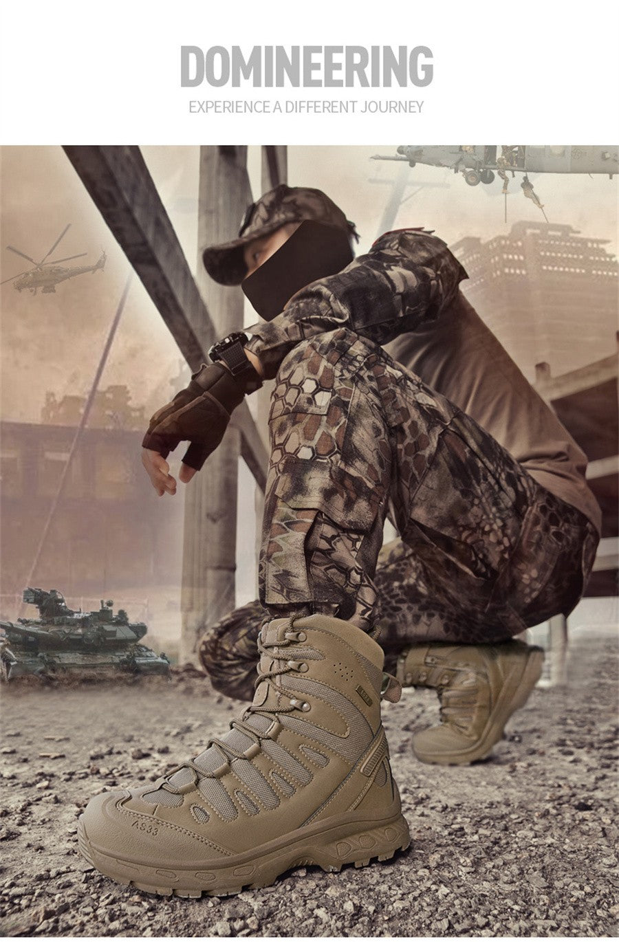 High Top Waterproof Men's Tactical Boots Hiking Shoes Large Size 47 Outdoor Sneakers Hiking Boots Non Slip Motorcycle Boots Men