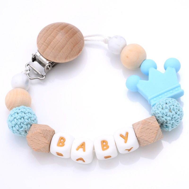 New 5 Colors Baby Teether Handmade Making Pacifier Clips  Holder Chains Silicone Pacifier Chain Clip Baby Teething Chain