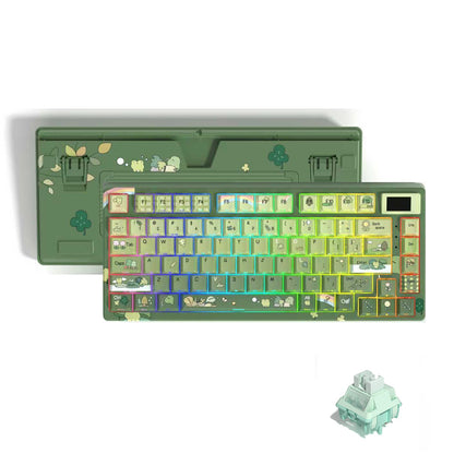 Teclado Gamer Mecânico Womier S-K80 75% com Display OLED Colorido Hot Swap Gasket Mount RGB Teclado Personalizado