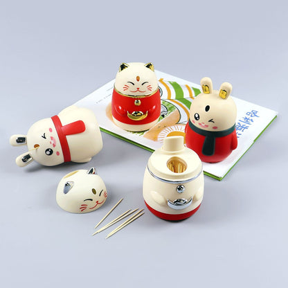 Silicone World Auto Pops-Up Toothpick Box Detachable Toothpick Storage Box Dispenser Home Automatic Push-type Toothpick Holder