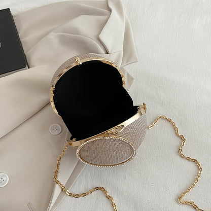 Women's Crystal Ball Clutch Bag Shiny Round Elegant Dinner Party Purse Luxury Female Party Handbags