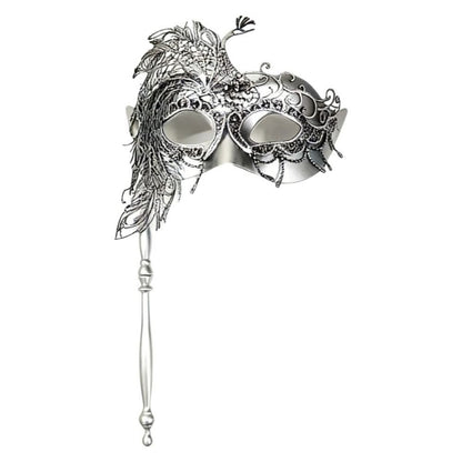 Half-face Handheld Masquerade Masks Masquerade Ball Props Carnival Party Lace Peacock Mask Costume Party Deecor with Stick