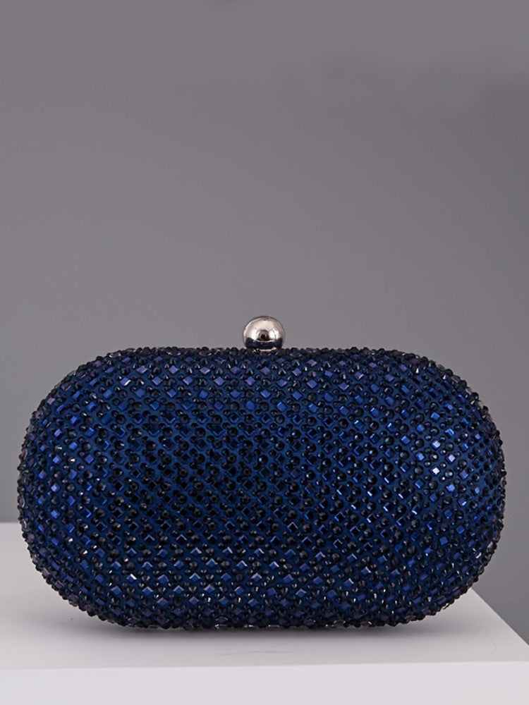 Elegant and Fashionable Diamond Oval Evening Bag Clutch Bag