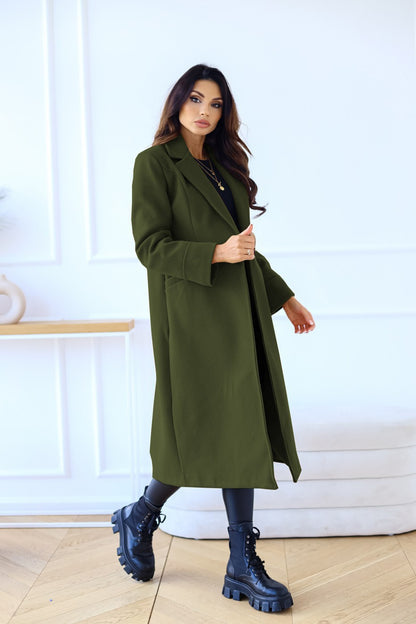 Autumn and winter 2024 new women's long woolen coat Korean version of the loose temperament haute overcoat coat