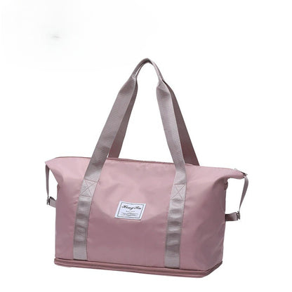 Travel Fitness Waterproof Foldable Luggage Handbag Outdoor Luggage Storage Bag Dry Wet Separation Fitness Bag Handbag