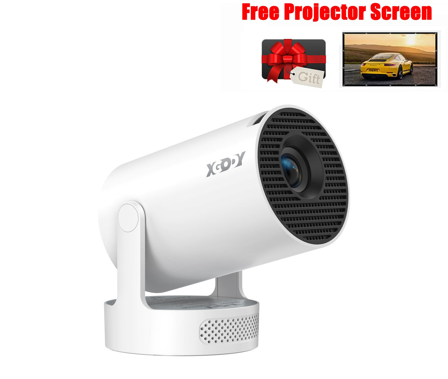 XGODY Projector Beamer Gimbal 3S 4K Wifi6  Short Throw Projector Android11 ??260 ANSI Dual WIFI BT5.0 1280*720P Home Theater