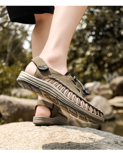 Summer New Sandals Fashion Handmade Weaving Casual Men Sandals Brand Designer Outdoor Walking Men's Shoes Summer Beach Shoes
