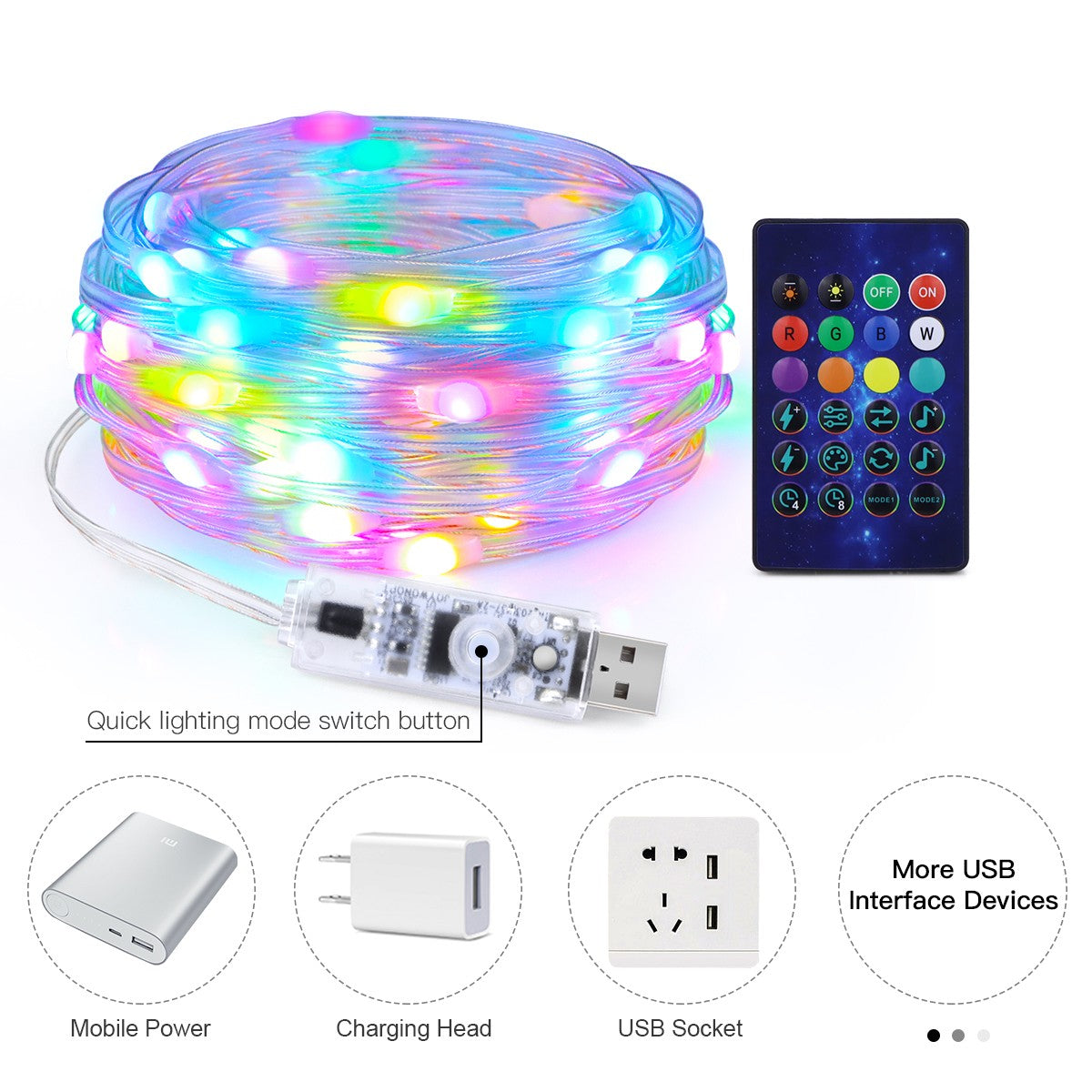 40M Led String RGB Light Smart Outdoor Festoon Party Leather Line IP65 Bluetooth Music Lamp String Fairy Lights Holiday Lighting