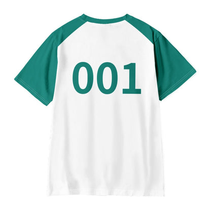 Number Tracksuit Player 456 333 001 Games Disguise Caarnival Party Clothes Calamari Game Cosplay Costume Popular Game Sweatshirt