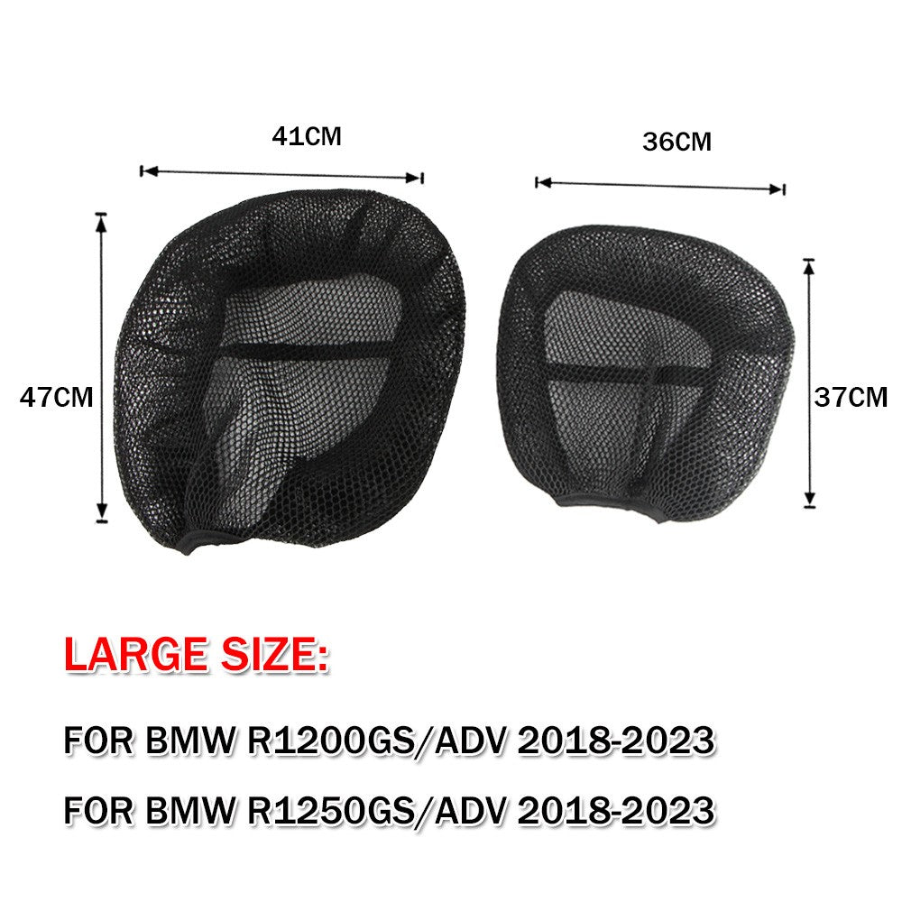 Capa de Almofada de Assento Antiderrapante para Motocicleta BMW R1200GS R1250GS LC Adventure 2018-2023 Capas Protetoras de Assento de Malha de Nylon