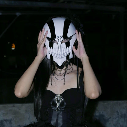 Mask Cosplay Prop, Hollow Mask, Halloween Party Costume, Thick Resin Material, H