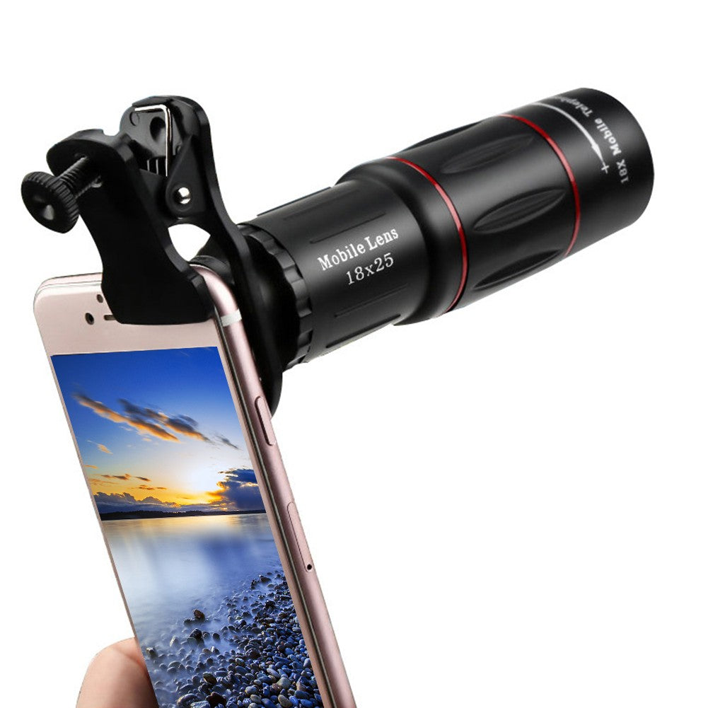 Lente de Telescópio HD 18/28/36X, Lente Teleobjetiva Universal com Zoom para Celular, Lente de Telescópio Óptico para Acampamento, Caça e Esportes