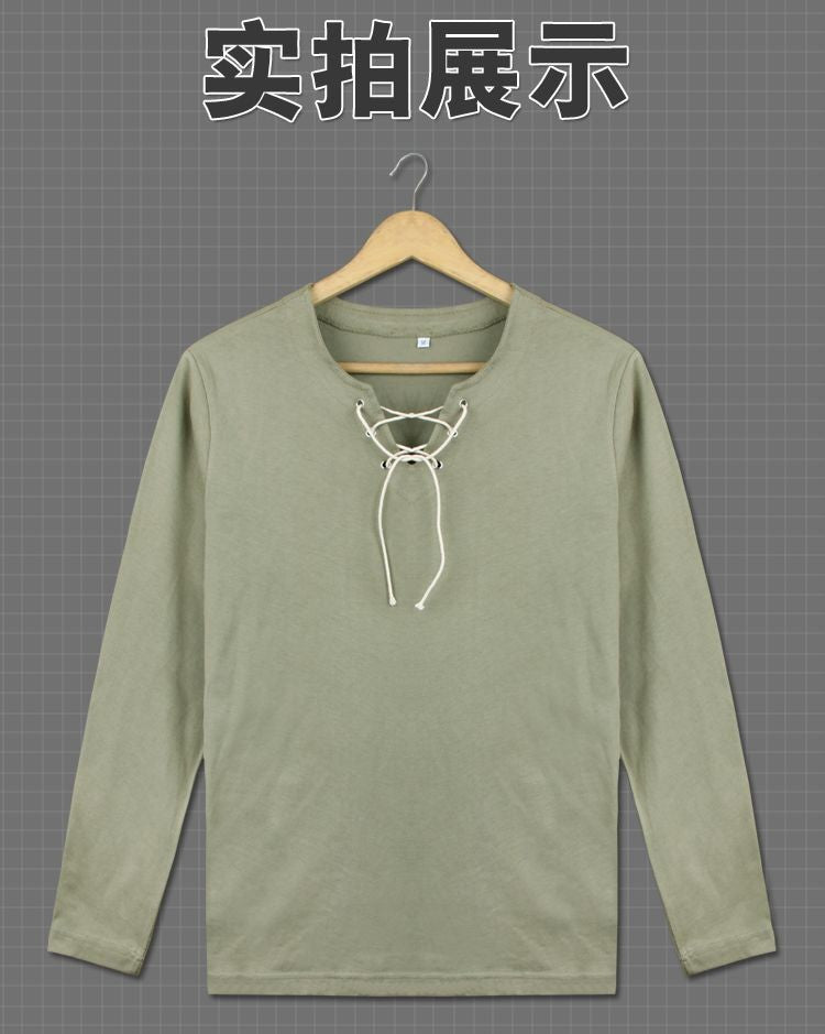 Green / Gray Color Long / Short Sleeve T-shirt Eren Jaeger Cosplay Costume Daily Casual Shirt Anime Clothing