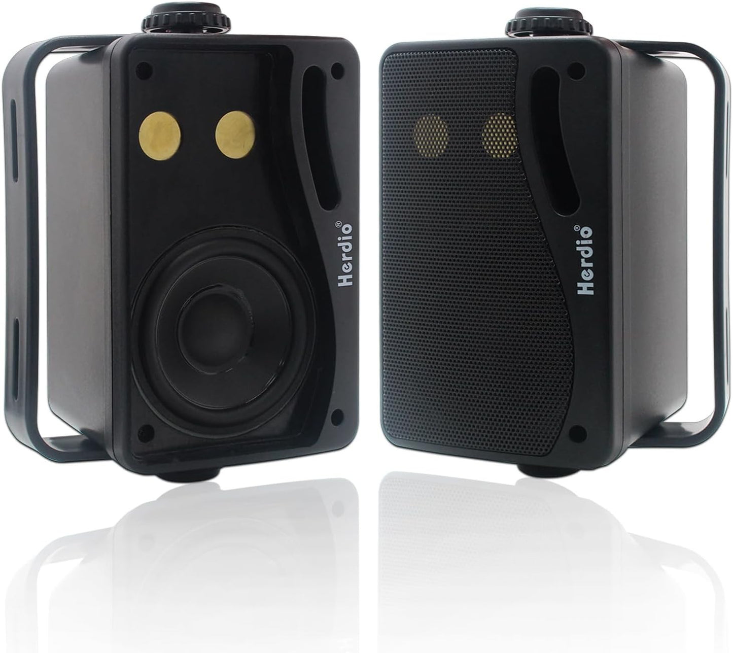 Alto-falantes Passivos Externos Herdio 3.5'' com Fio À Prova D'água 200W 3 Vias Premium Montáveis em Parede Para Pátio Barco Náutico