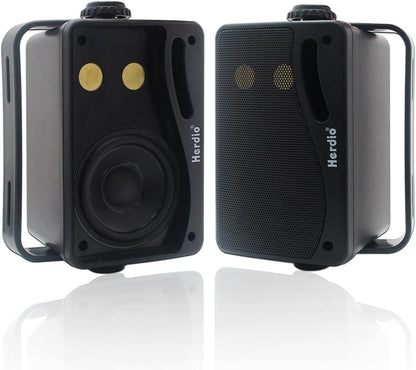Alto-falantes Passivos Externos Herdio 3.5'' com Fio À Prova D'água 200W 3 Vias Premium Montáveis em Parede Para Pátio Barco Náutico