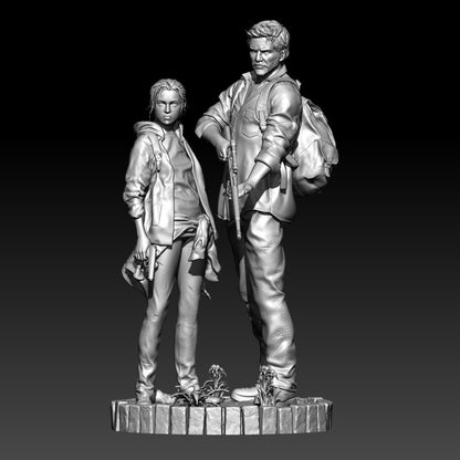 1/18 100mm 1/24 75mm Kits de Modelo em Resina The Last of Us Escultura Sem Pintura Sem Cor RW-1077