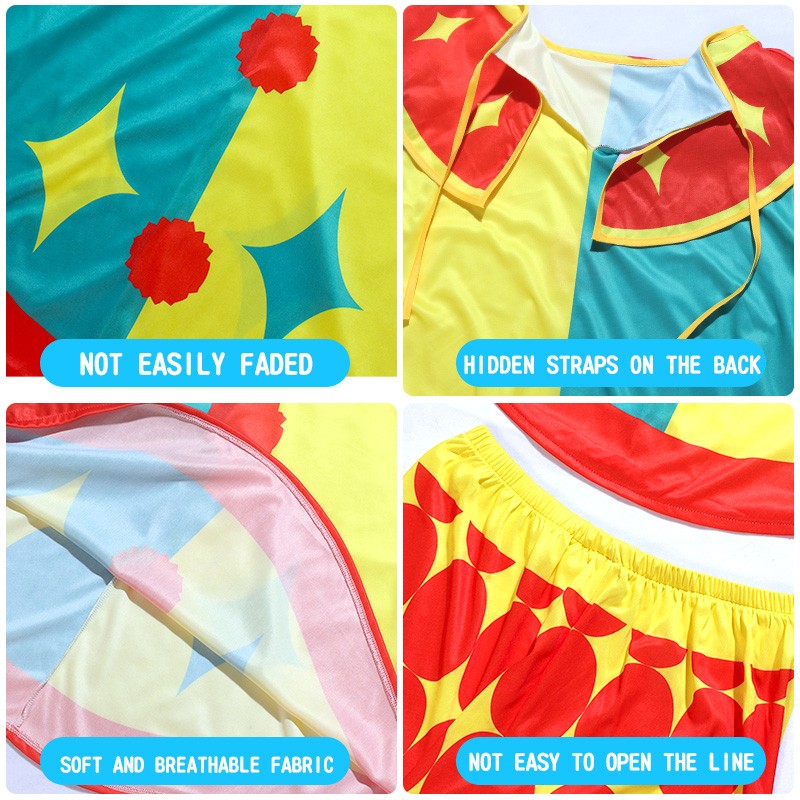 Clown Role-playing Costume Clown Uniform Anime Style Fantasy Circus Costume Set Halloween Carnival Party Costume