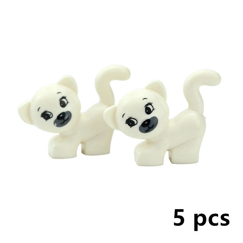 Creative DIY Model cute little Animal MOC Brick Building Blocks Pet Zoo Dog Duck Tortoise Penguin Cat Pig Bird Rabbit Toys