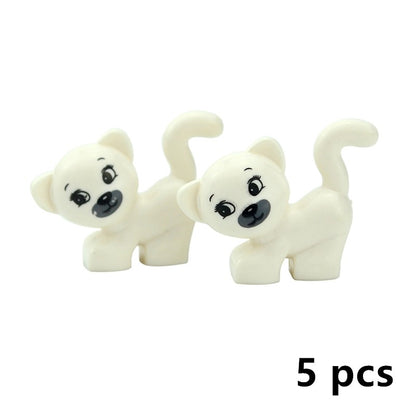 Creative DIY Model cute little Animal MOC Brick Building Blocks Pet Zoo Dog Duck Tortoise Penguin Cat Pig Bird Rabbit Toys