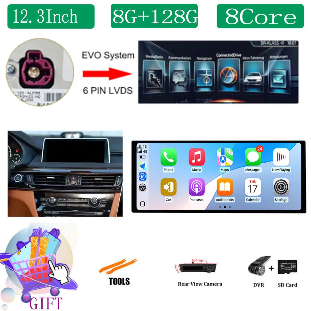 Para BMW X5 F15 X6 F16 2014 - 2018 Sistema NBT/EVO Rádio Automotivo Multimídia Player Android 14 GPS Navegação 4G BT Carplay Auto Ferramentas