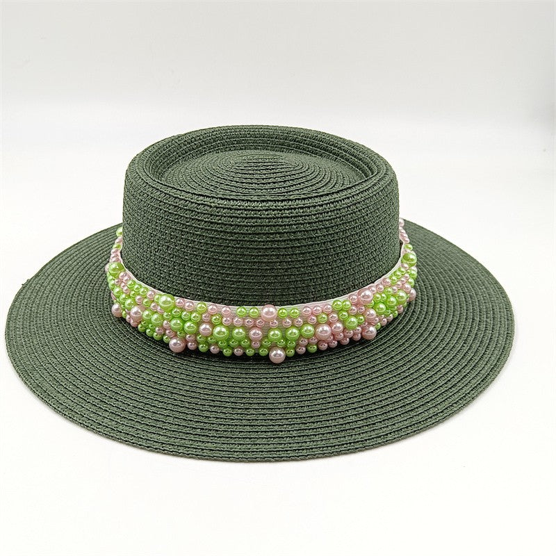 Bucket hat letters summer ladies bucket hat sun hat ladies straw hat fedora hat European men and women hat letters