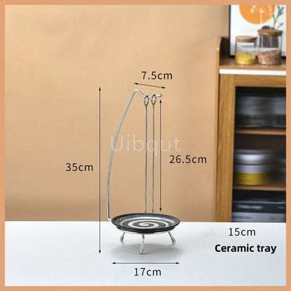 Kebab Barbecue Rack BBQ Cookware Roaster Rack Grill Vertical Stand Spanish outdoor BBQ Skewer Rack for Picnic Party Meat Sausage