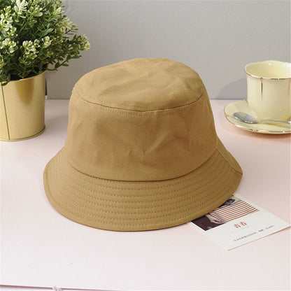 Chapéu Balde Dobrável de Verão de Algodão Unissex Feminino Protetor Solar Ao Ar Livre Chapéu de Pesca Caça de Cor Pura Masculino Chapéu de Bacia Boné de Praia