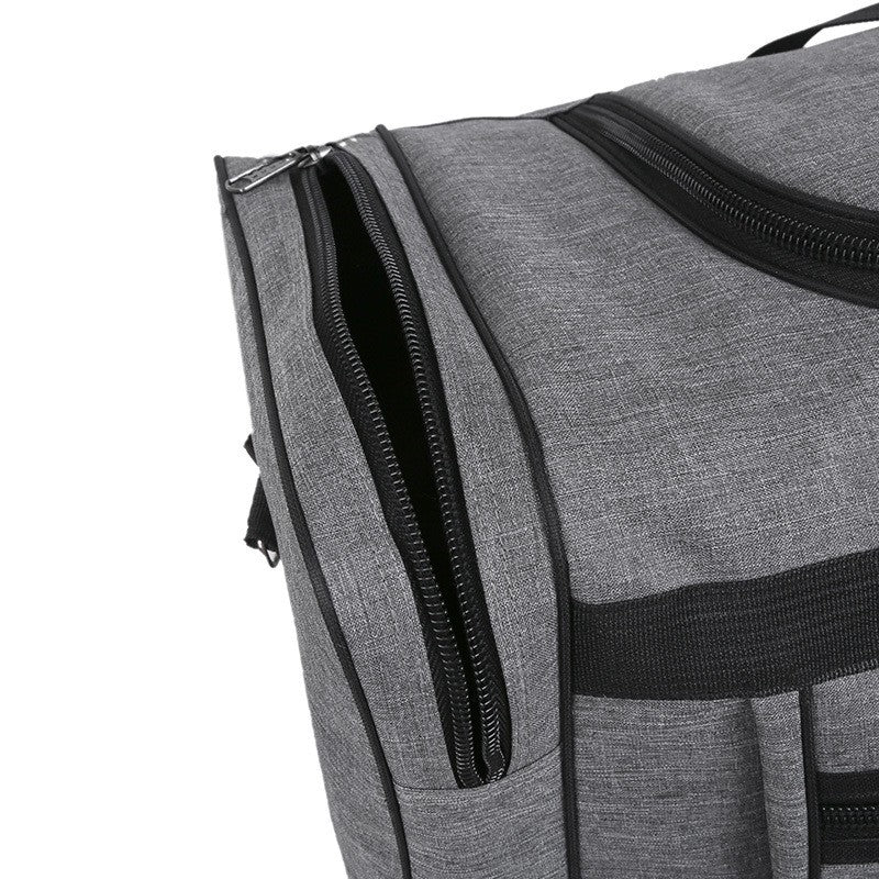 Large Capacity Folding Duffle Bag Travel Clothes Storage Bags Zipper Oxford Weekend Bag Thin Portable Moving Luggage Hand Bag