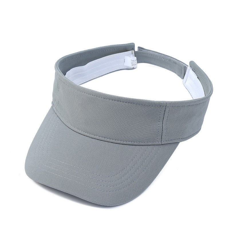 Men Women's Summer Sun Visor Hats Empty Top Solid Cotton Outdoor Sports Beach UV Protection Caps