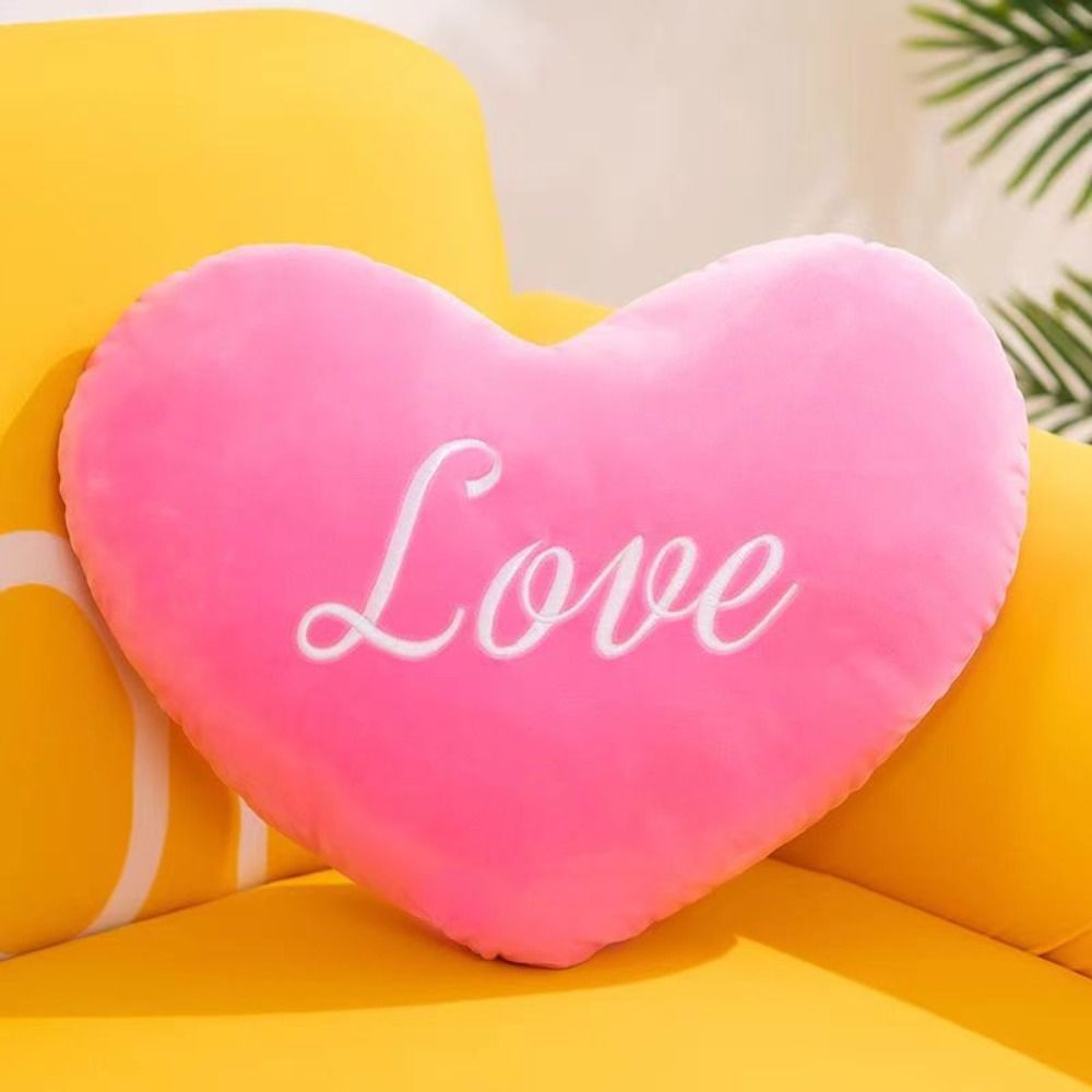 15//20cm Pink Soft Pillow Red Heart Shape Pillow Plush Pillow Valentines Day Throw Pillow Cotton Cushion Home Decor Lover Gift