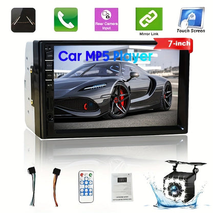 MTIJIEY 2 din Rádio Automotivo 7" HD Tela Touch Autorádio Player Multimídia Universal Carro Estéreo MP5 BT TF FM Câmera