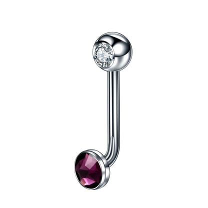 1PC Titânio Christina Vertical Hood Piercings Anéis de Lábio Flor Opala Sexy Piercings de Lábio Joias de Piercing de Sobrancelha VCH
