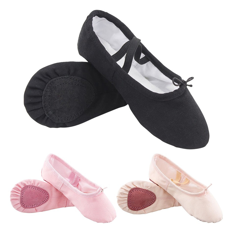 Girls Soft Bottom Non Slip Ballet Dance Shoes with Elastic Straps Perfect for Kids Yoga Dance Classes and Fitness Activities