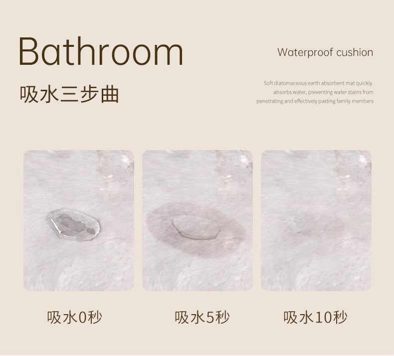 Diatomaceous Earth Bath Mat Bathroom Absorbent Foot Mats Non-Slip Shower Pad Toilet Carpet Quick Dry Entrance Doormat Washable