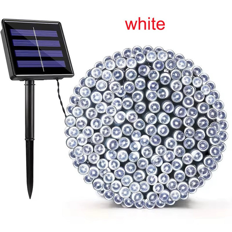 Large Solar Panel Fast Charge Lamp Outdoor Solar String Fairy Light Waterproof Garland String Lights For Christmas Party Garden