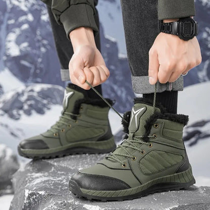 Men Women Waterproof Winter Boots Snow Barefoot Casual Shoes Outdoor Warm Work Shoes Ankle Shoes for Trekking Climbing Hiking