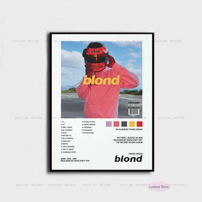 New Frank Poster Prints Ocean Blonde Nostalgia Ultra Hip Hop Music Album Canvas Painting Art Wall Picture Living Room Home Decor